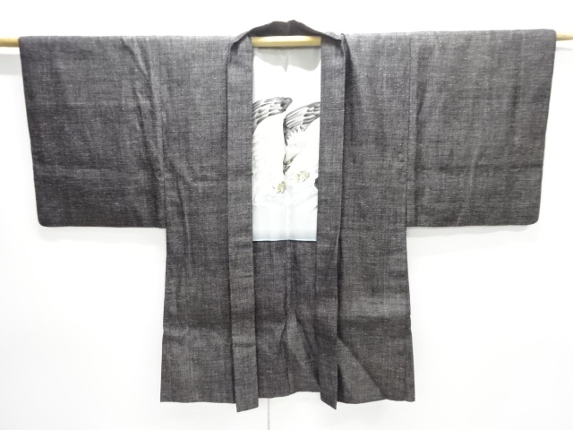  本場結城紬男物着物アンサンブル（杢）（キングサイズ）